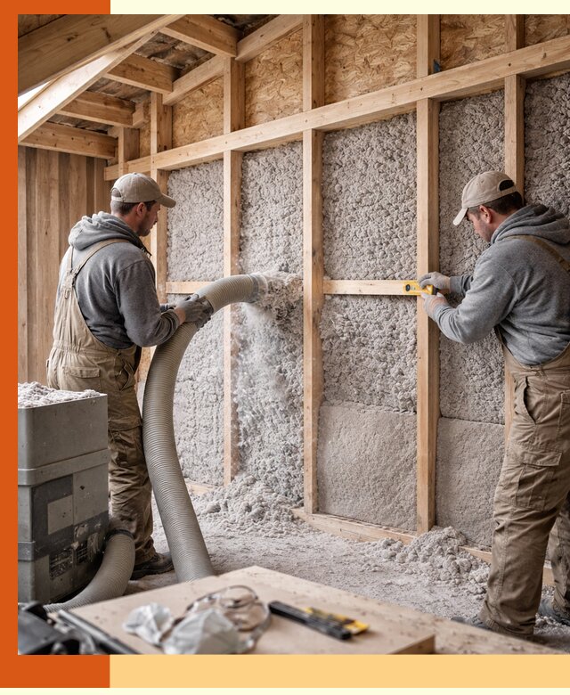 Утепление эковатой стен, потолков и перекрытий в Удомле