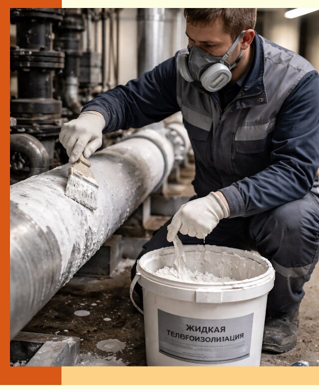 Утепление оборудования жидкой теплоизоляцией в Удомле