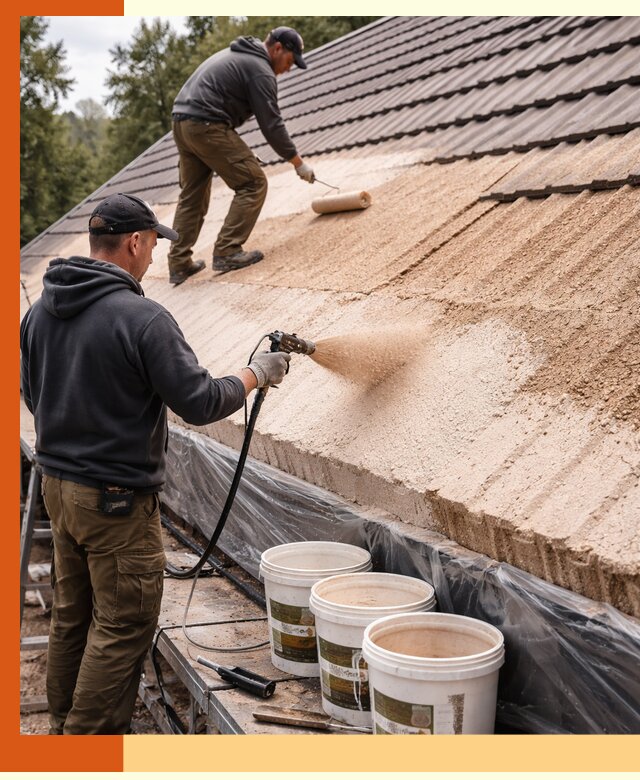 Утепление кровли жидкой пробкой в Удомле для домов и зданий