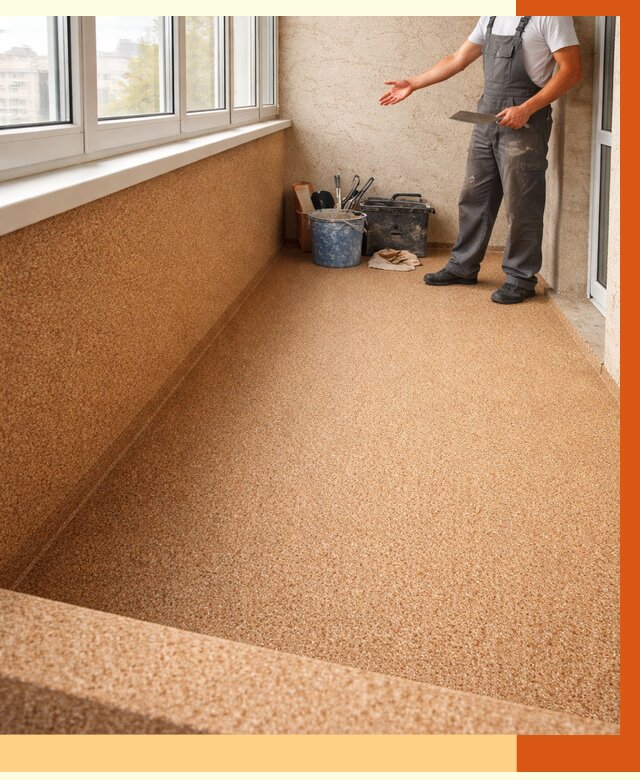 Утепление балкона жидкой пробкой в Удомле от 3792 руб/м² под ключ | ТепломастерДмл