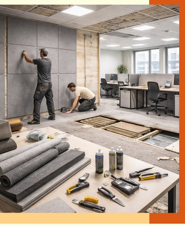 Профессиональная шумоизоляция офиса в Удомле от 7013 руб. за м2 | ТепломастерДмл