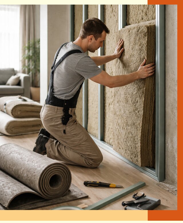 Шумоизоляция перегородок в Удомле от 1714 руб. за м2 — ТепломастерДмл