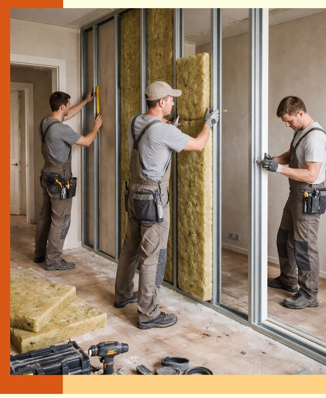 Шумоизоляция межкомнатных перегородок в Удомле эффективно и надёжно