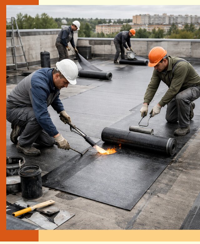 Профессиональная гидроизоляция плоской кровли в Удомле