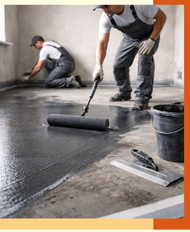 Профессиональная гидроизоляция пола в Удомле от 8831 руб. под ключ | ТепломастерДмл