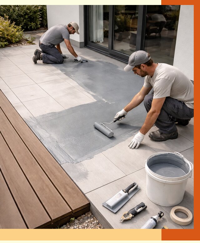 Гидроизоляция террасы в Удомле под ключ от 7792 руб./м² | ТепломастерДмл