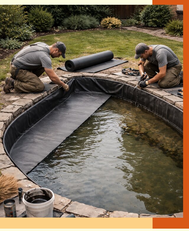 Гидроизоляция пруда в Удомле от 15584 руб. под ключ | ТепломастерДмл профессионально