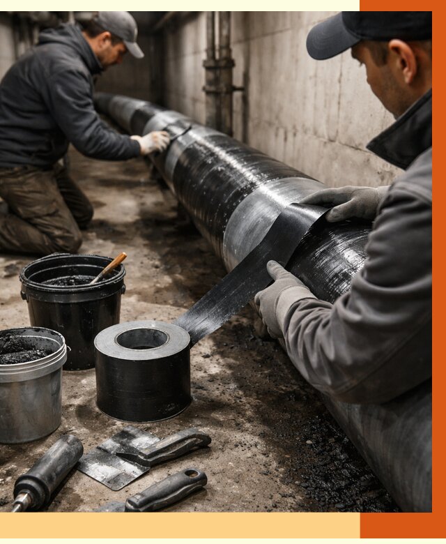 Гидроизоляция труб в Удомле от 2597 руб. — профессиональная герметизация | ТепломастерДмл