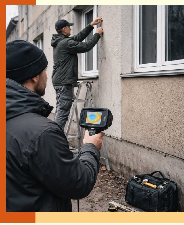 Тепловизионное обследование фасада в Удомле для выявления дефектов