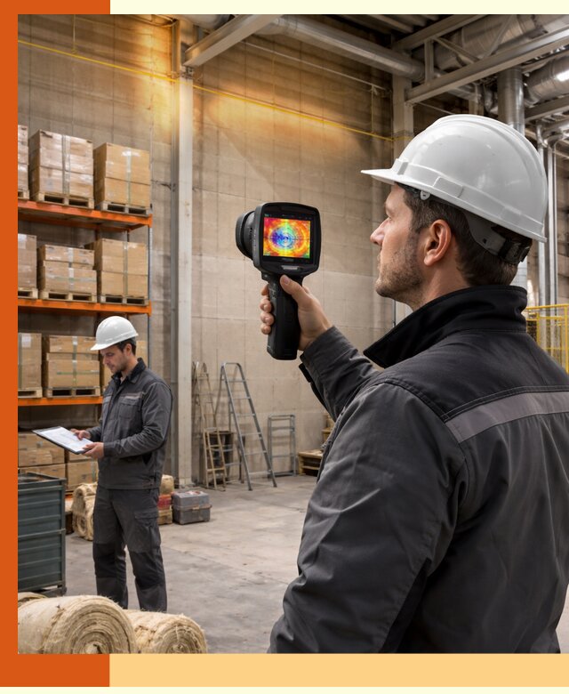 Тепловизионное обследование склада и выявление утечек в Удомле