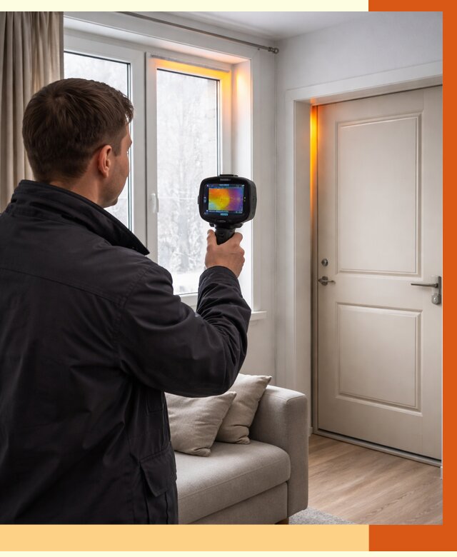 Тепловизионное обследование окон и дверей в Удомле от 4675 руб. | ТепломастерДмл
