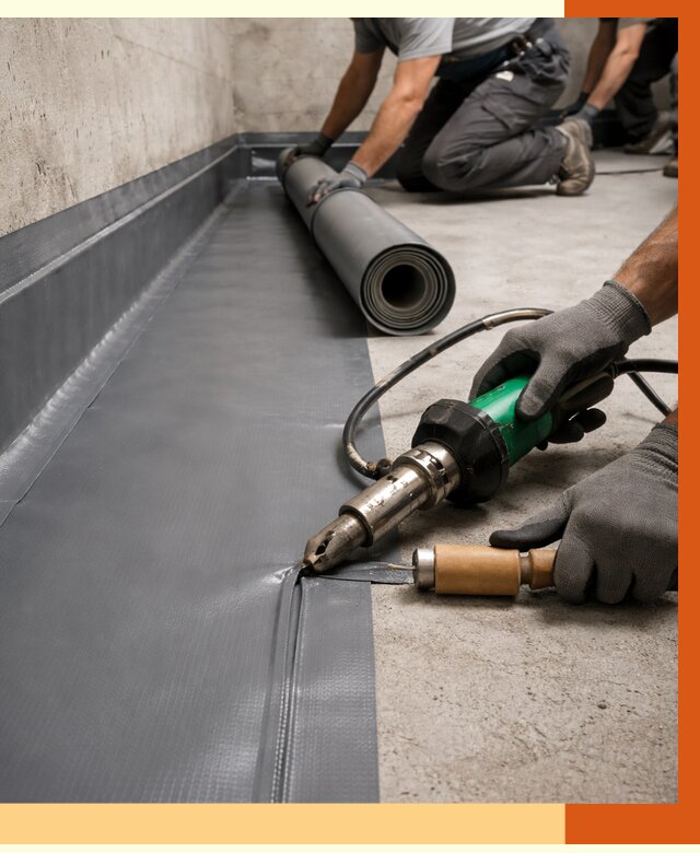 Монтаж гидроизоляционной мембраны в Удомле от 1034 руб/м2 | ТепломастерДмл