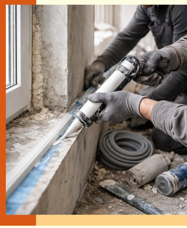 Герметизация стыков и примыканий зданий в Удомле